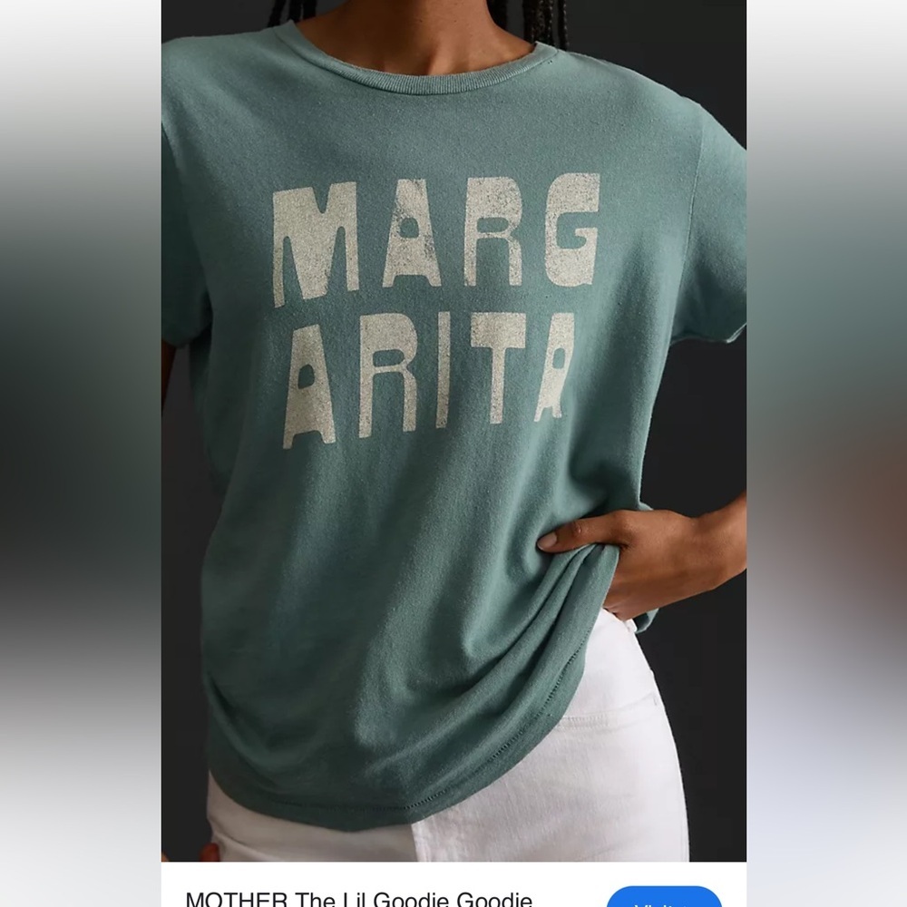 MOTHER Teal 'MARGARITA' Short Sleeve Tee